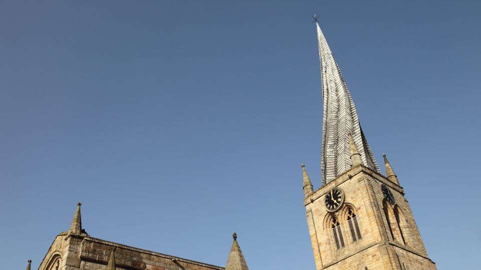 A photograph of Chesterfield tower