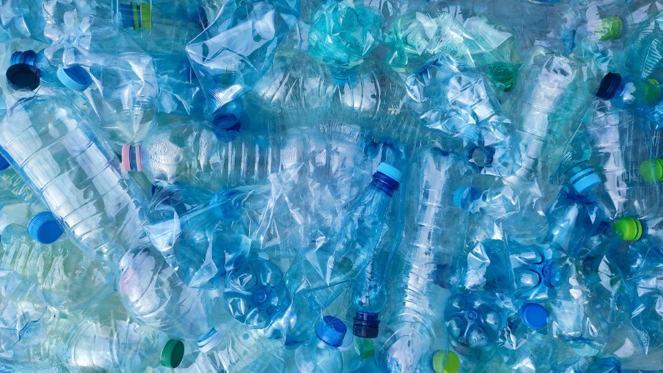 plastic bottles ready for recycling