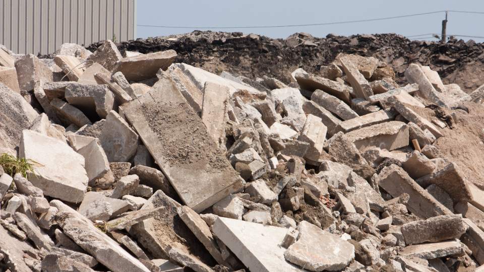 Concrete rubble