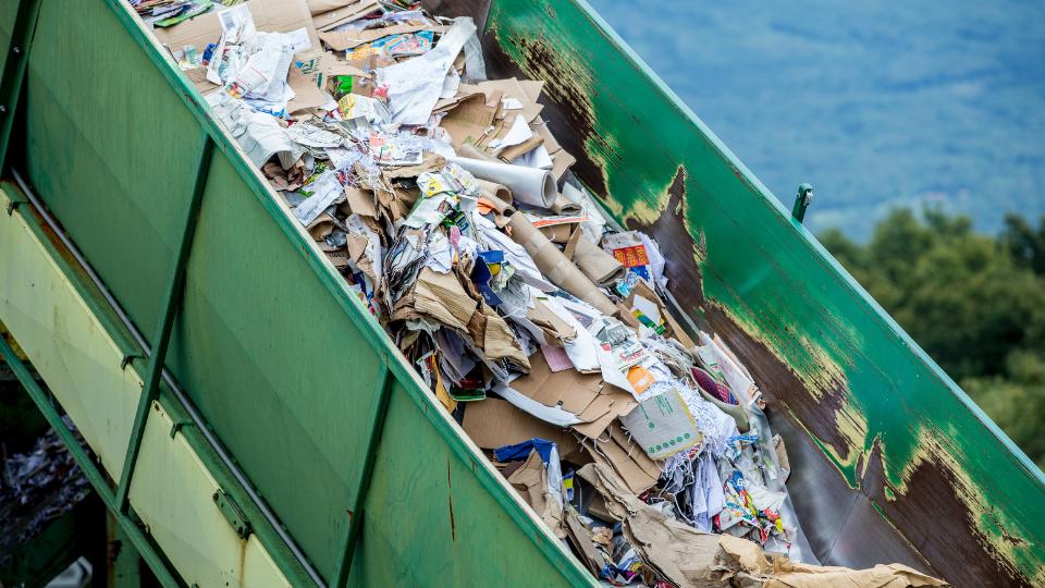 waste being put onto a landfill site