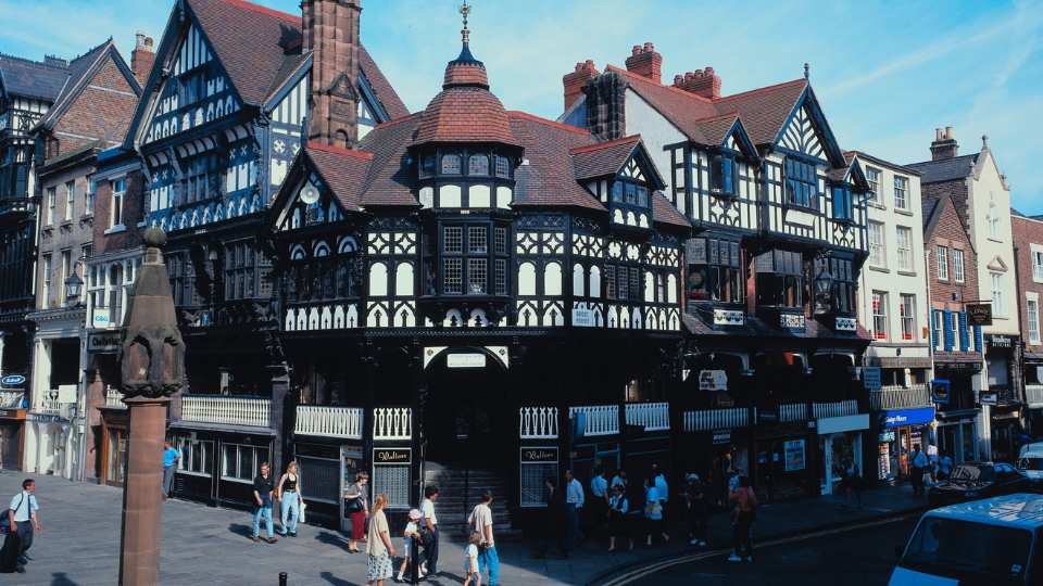 Cheshire town centre. Old building