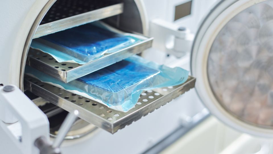 Laboratory equipment being used.