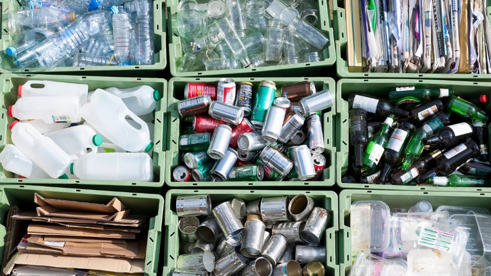 Recycled materials organised by material.