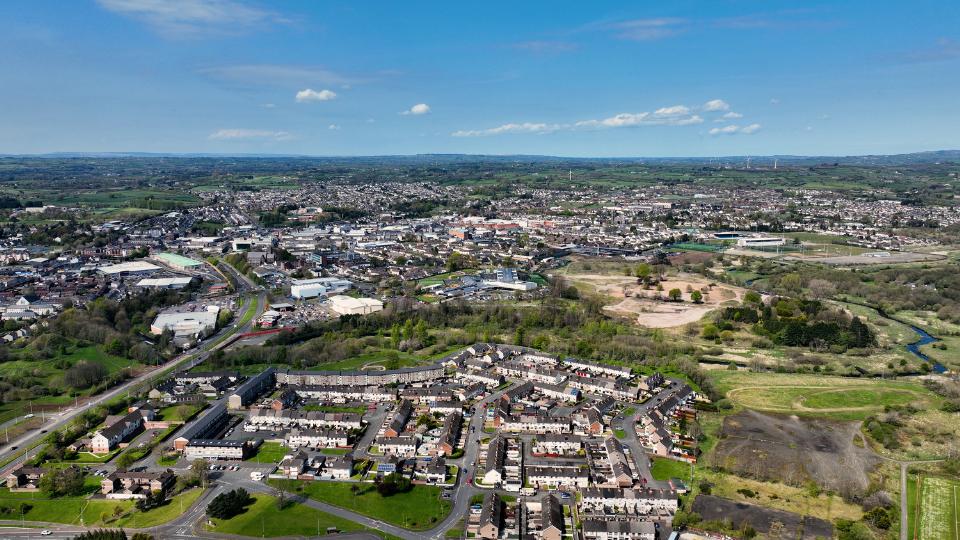 Ballymena town overhead