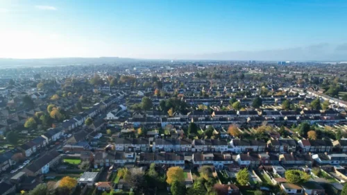 Luton town from above